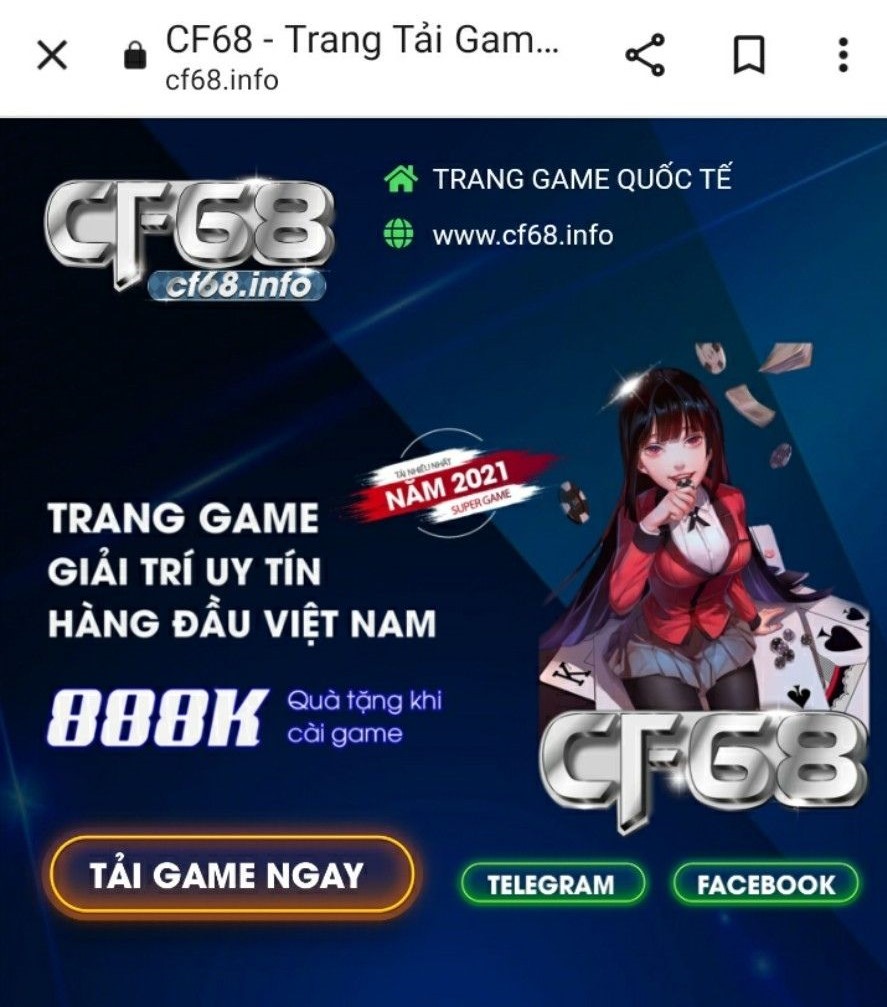 trang tải game CF68, tải CF68, đăng ký tài khoản CF68